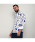 Фото #6 товара Men's Chalk White:Indigo Blue Seashell Shirt