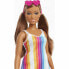 Фото #7 товара Кукла модельная Mattel Puppe Loves в платье в радужной полоске