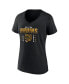 Фото #2 товара Women's Black Distressed Boston Bruins Centennial T-shirt