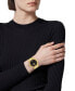 ფოტო #5 პროდუქტის Women's Swiss Greca Logo Black Leather Strap Watch 38mm