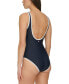 Women's Seamed One-Piece Zip-Up Swimsuit