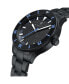 ფოტო #3 პროდუქტის Men Deacon Stainless Steel Watch - Black/Blue, 43mm