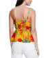 ფოტო #2 პროდუქტის Women's Stacy Printed Eyelet Peplum Top