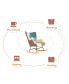 Фото #4 товара Rocking Chair, Mid Century Fabric Rocker Chair With Wood Legs And Patchwork Linen