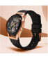 ფოტო #4 პროდუქტის Men's Chronograph Curv Black Rubber Strap Watch 44mm