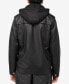 Фото #8 товара Men's Grainy Polyurethane Hooded Jacket with Faux Shearling Lining