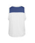 ფოტო #2 პროდუქტის Women's White Distressed New York Mets Premier Zoey Waist Length Tank Top