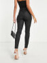 Фото #2 товара ASOS DESIGN ultimate skinny jeans with zips in coated black