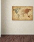 Michael Tompsett 'Time Zones Map of the World' Canvas Art - 32" x 22"