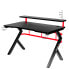 Фото #9 товара Huzaro Hero 5.0 - Straight - Rectangular shape - Carbon fibre - Aluminium - Gaming - Home office - Black - Red