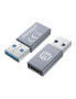 GrauGear G-AD-CTA-10G - USB-A - USB-C - Silver