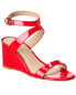 Фото #1 товара Stuart Weitzman Ave Strap 75 Patent Wedge Sandal Women's Red 6