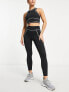 South Beach over lock stitch leggings in black