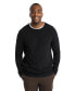 Фото #1 товара Mens Waffle Crew Neck Long Sleeve Tee Big & Tall