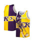 Фото #2 товара Men's Magic Johnson Purple and Gold Los Angeles Lakers Sublimated Player Tank Top