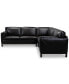 Фото #2 товара Virton 3-Pc. Leather "L" Sectional Sofa, Created for Macy's
