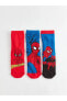 Фото #1 товара Spiderman Desenli Erkek Çocuk Soket Çorap 3'lü