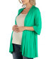 Open Front Elbow Length Sleeve Maternity Cardigan