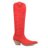Dingo Thunder Road Embroidered Snip Toe Cowboy Womens Red Casual Boots DI597-60