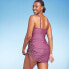 Women's Convertible Side-Tunneled Swim Dress - Kona Sol™ Purple M