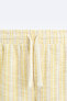 Striped textured bermuda shorts