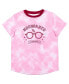 ფოტო #3 პროდუქტის Little Girls Pajama Shirt and Shorts Sleep Set Tie Dye Pink