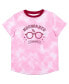 Little Girls Pajama Shirt and Shorts Sleep Set Tie Dye Pink