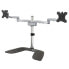 Фото #1 товара Dual Monitor Stand - Ergonomic Desktop Monitor Stand for up to 32" VESA Displays - Free-Standing Articulating Universal Computer Monitor Mount - Adjustable Height - Silver - Freestanding - 16 kg - 81.3 cm (32") - 100 x 100 mm - Height adjustment - Black -