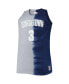 Фото #3 товара Men's Allen Iverson Navy, Gray Georgetown Hoyas Big and Tall Player Tie-Dye Jersey