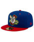 Фото #1 товара Men's Blue Akron RubberDucks Theme Night Akron White French 59FIFTY Fitted Hat