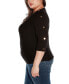 ფოტო #3 პროდუქტის Plus Size Rivet-Trim Dolman-Sleeve Sweater