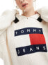 Фото #5 товара Tommy Jeans flag collar sweater in white