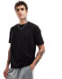 Armani Exchange square logo t-shirt in black