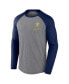 Men's Heather Gray Nashville SC x Johnny Cash Lines Tri-Blend Raglan Long Sleeve T-shirt