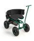 Фото #4 товара Rolling Garden Cart Outdoor Gardening Workseat with Adjustable Height &Tool Storage