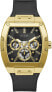 Фото #1 товара Guess Herren Uhr Edelstahl Farbe Gold Amband Leder/silikon GW0202G1