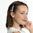 Фото #2 товара Elegant gold plated hair clip set