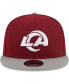 ფოტო #2 პროდუქტის Men's Cardinal, Gray Los Angeles Rams 2Tone Color Pack 9FIFTY Snapback Hat