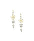 Women's Gold Embellished Flower Drop Earrings