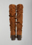 Фото #3 товара женские сапоги коричневые замшевые на устойчивом каблуке Marc OPolo