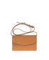 Women's Leather Runthrough Mini Bag (Dark Pink)
