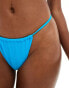 ASOS DESIGN mix and match micro tanga bikini bottom in bright blue