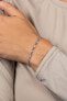Sparkling silver bracelet with zircons BRC104W