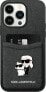 Karl Lagerfeld Karl Lagerfeld KLHCP15XSAPKCNPK iPhone 15 Pro Max 6.7" czarny/black hardcase Saffiano Cardslot KC Metal Pin