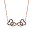 Фото #1 товара Bronze necklace with zircons Infinite hearts N0000660