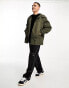 Фото #1 товара COLLUSION nylon zip through anorak in khaki