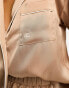 Фото #4 товара 4th & Reckless Nori satin pyjama shirt in mocha