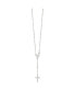 Sterling Silver Polished Rosary Pendant Necklace 18"