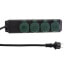 REV Ritter REV 0512468555 - 1.4 m - 4 AC outlet(s) - Outdoor - Type F - IP44 - Black,Green