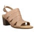 Фото #2 товара VANELi Mayo Block Heels Sling Back Womens Brown Casual Sandals 305973